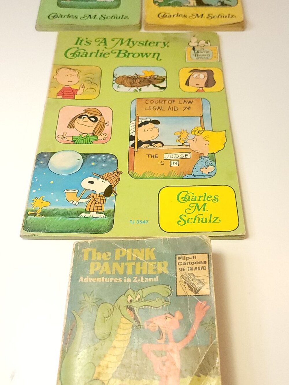 1974-1976 Peanuts & Pink Panther Book Lot - Scholastic & Big Little Book